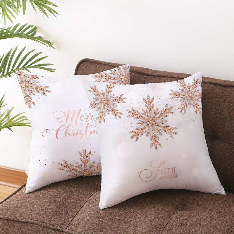 Christmas Cushion Covers 45x45cm Peach Skin Velvet Pillow Cases 11