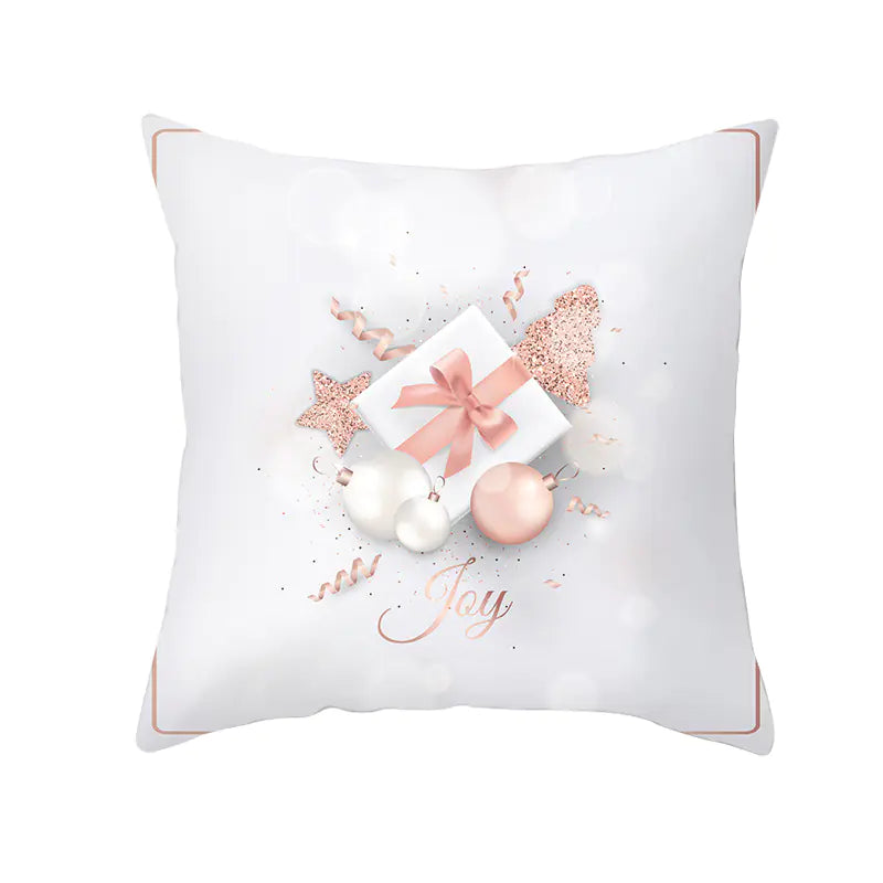 Christmas Cushion Covers 45x45cm Peach Skin Velvet Pillow Cases 3