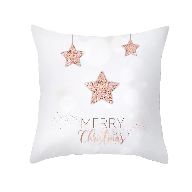 Christmas Cushion Covers 45x45cm Peach Skin Velvet Pillow Cases 5