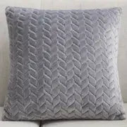 Luxurious faux fur throw pillow cover in plush soft material for sofa and bedroom home decor available in grey