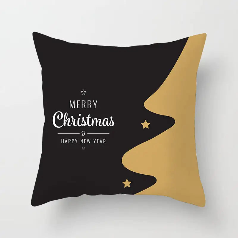 Merry Christmas Nordic Pillowcase - Peach Skin Holiday Cushion Cover. Style 14