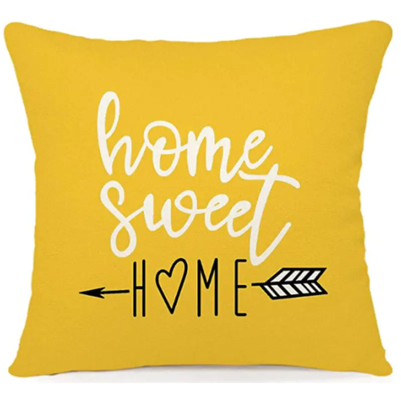 Yellow linen geometric pattern decorative pillow covers 18x18 inches for sofa couch bed modern home decor 8