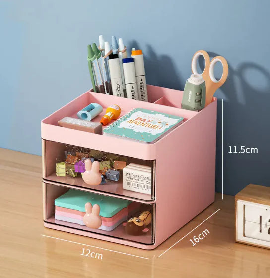 Multi Compartment Office Desk Organizer & Clutter Rack, Space Saving Storage Solution
