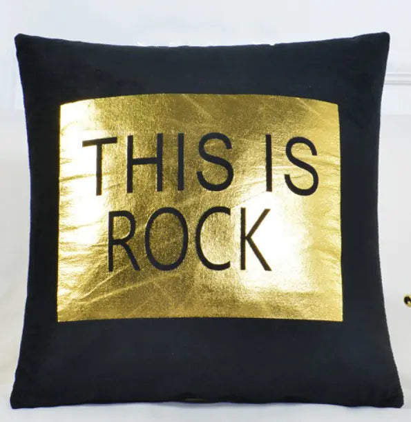 Black and gold heart velvet cushion cover 45x45cm on sofa with luxurious soft texture for home decor 5