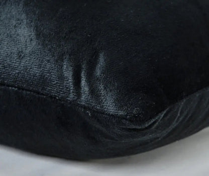 Black and gold heart velvet cushion cover 45x45cm on sofa with luxurious soft texture for home decor 8