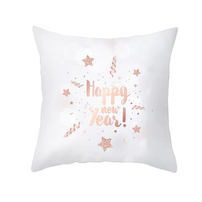 Christmas Cushion Covers 45x45cm Peach Skin Velvet Pillow Cases 1