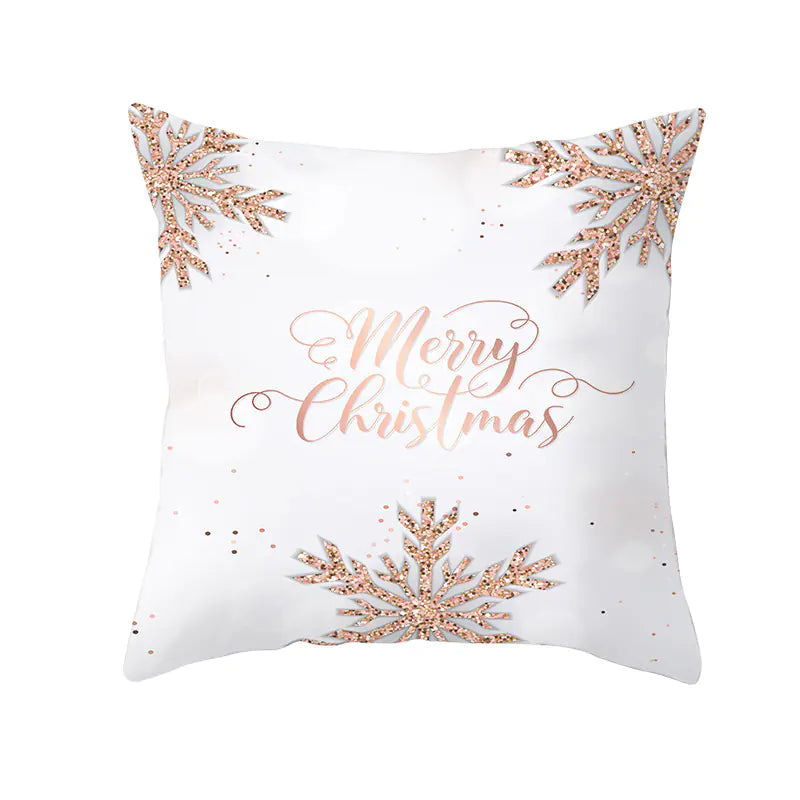 Christmas Cushion Covers 45x45cm Peach Skin Velvet Pillow Cases 4