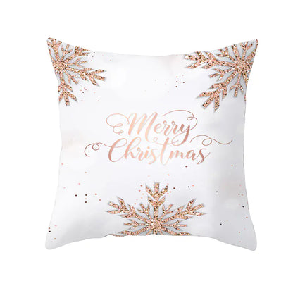 Christmas Cushion Covers 45x45cm Peach Skin Velvet Pillow Cases 4