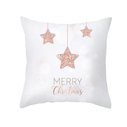 Christmas Cushion Covers 45x45cm Peach Skin Velvet Pillow Cases 5