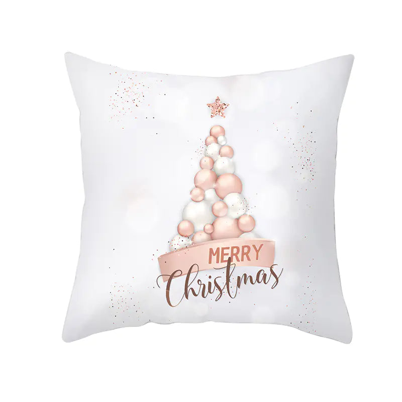 Christmas Cushion Covers 45x45cm Peach Skin Velvet Pillow Cases 6