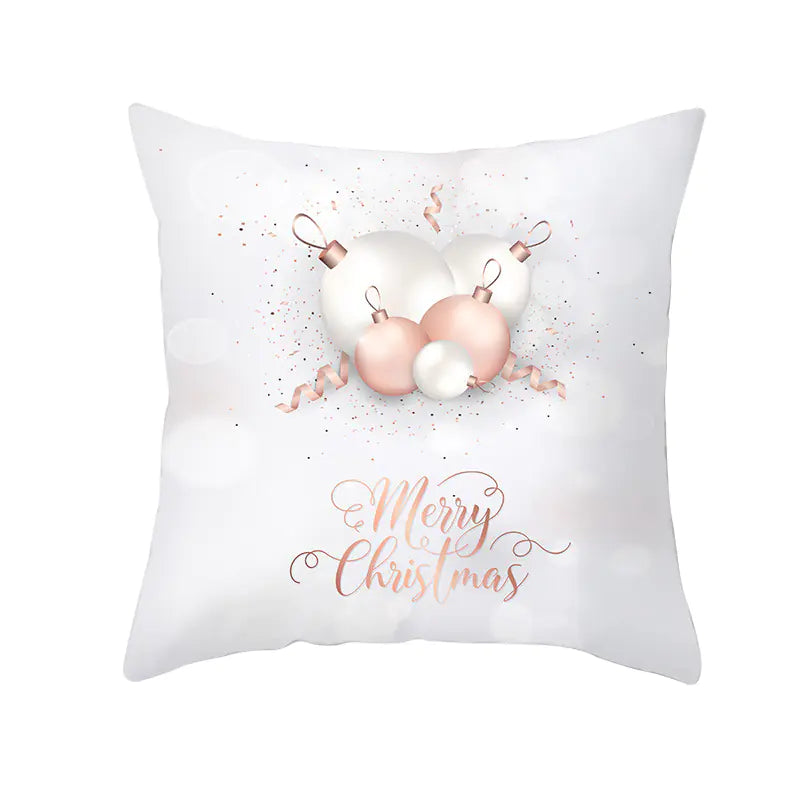 Christmas Cushion Covers 45x45cm Peach Skin Velvet Pillow Cases 8