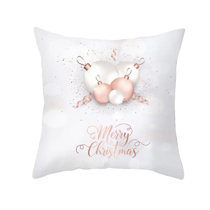 Christmas Cushion Covers 45x45cm Peach Skin Velvet Pillow Cases 8