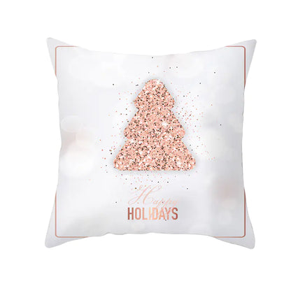 Christmas Cushion Covers 45x45cm Peach Skin Velvet Pillow Cases 9