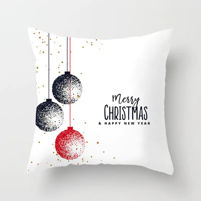 Christmas decorative pillow cushion cover with festive holiday print pattern in multiple colours for christmas home decor. Style 22