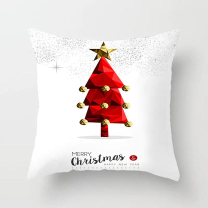 Christmas decorative pillow cushion cover with festive holiday print pattern in multiple colours for christmas home decor. Style 26
