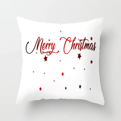 Christmas decorative pillow cushion cover with festive holiday print pattern in multiple colours for christmas home decor. Style 7