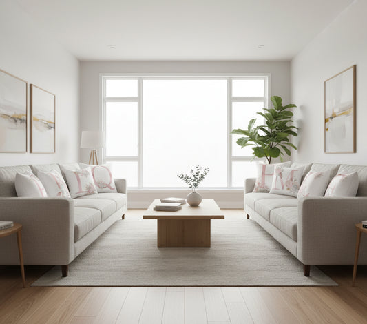 Collection of Pink grey white personalised letter cushion cover with floral pattern pillow case 18x18 inches for home decor. A-Z Set