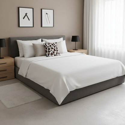 Luxury faux fur throw pillow cover with printed animal pattern in 43cm square size displayed on modern sofa for bedroom and living room decoration 8