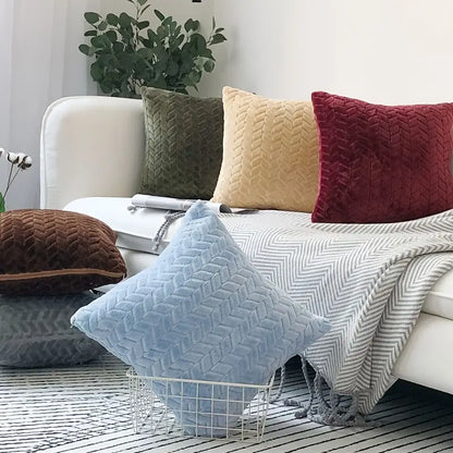 Luxury soft plush faux fur throw cushion covers in 40cm square size available in 10 colours for sofa and bedroom decoration 4