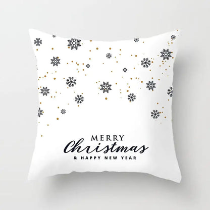 Merry Christmas Nordic Pillowcase - Peach Skin Holiday Cushion Cover. Style 10