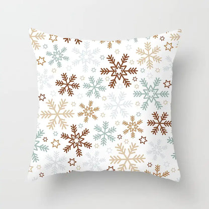 Merry Christmas Nordic Pillowcase - Peach Skin Holiday Cushion Cover. Style 9