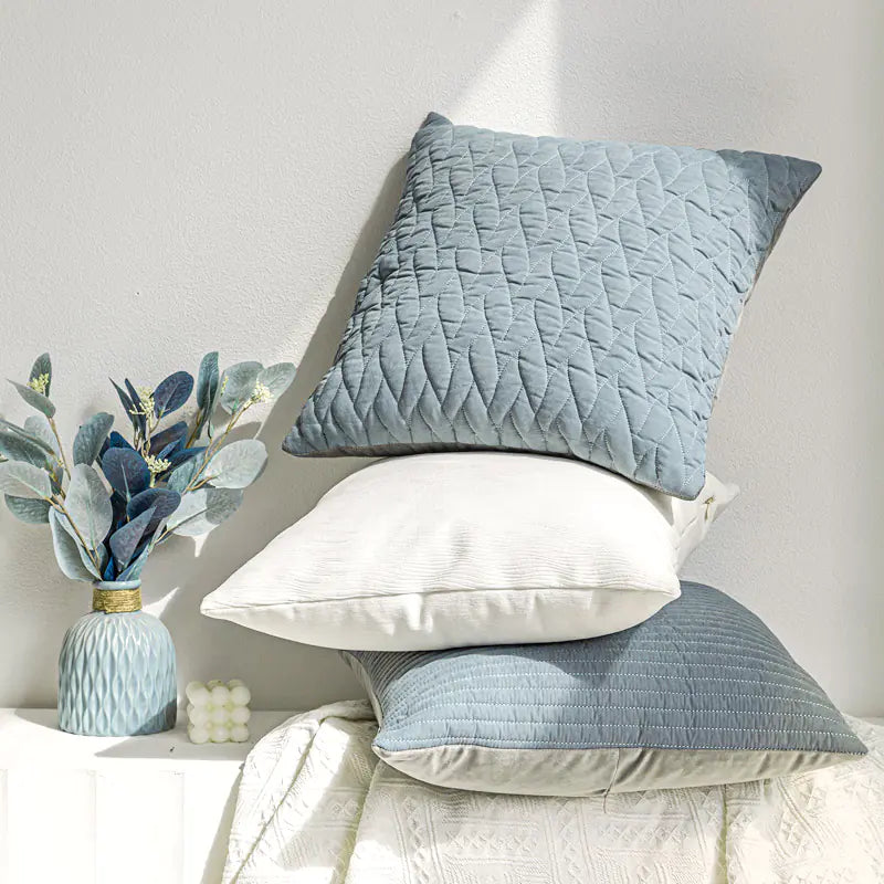 Modern geometric cushions with soft imitation silk cotton filling for sofa and bed decoration in contemporary living room