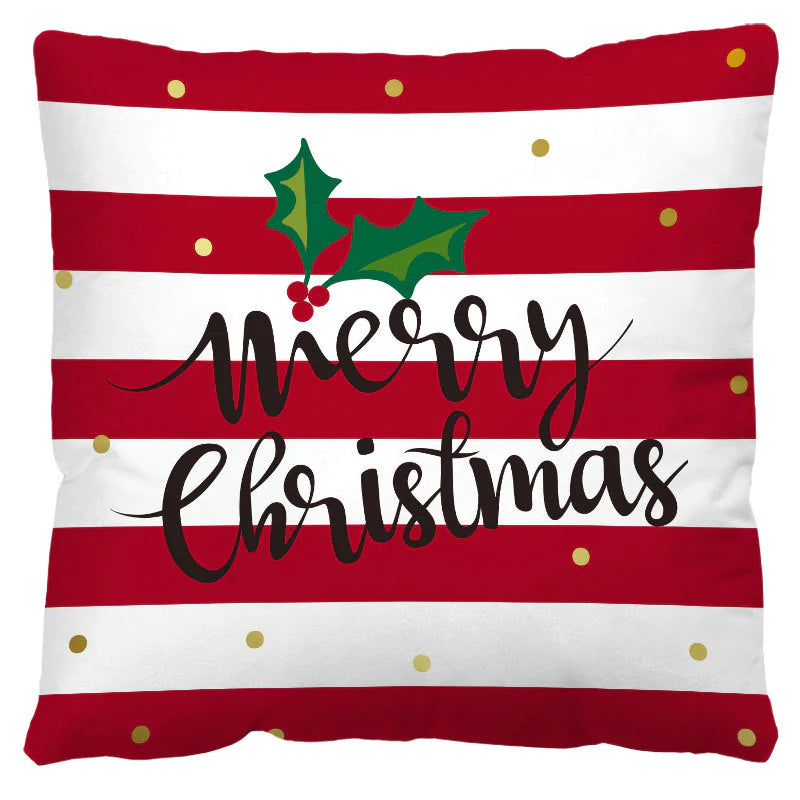 Nordic style Christmas pillow covers in festive holiday designs with red green white colors, decorative throw cushion cases for sofa couch bed seasonal home decor 3