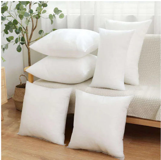 Premium ultra soft cushion insert with high elastic PP cotton filling for sofa bed and chair support in white plush fabric
