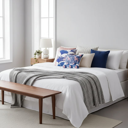 Set of 4 modern cushion covers, geometric designer inspired styled pillow cases for sofa and living room decoration. 7