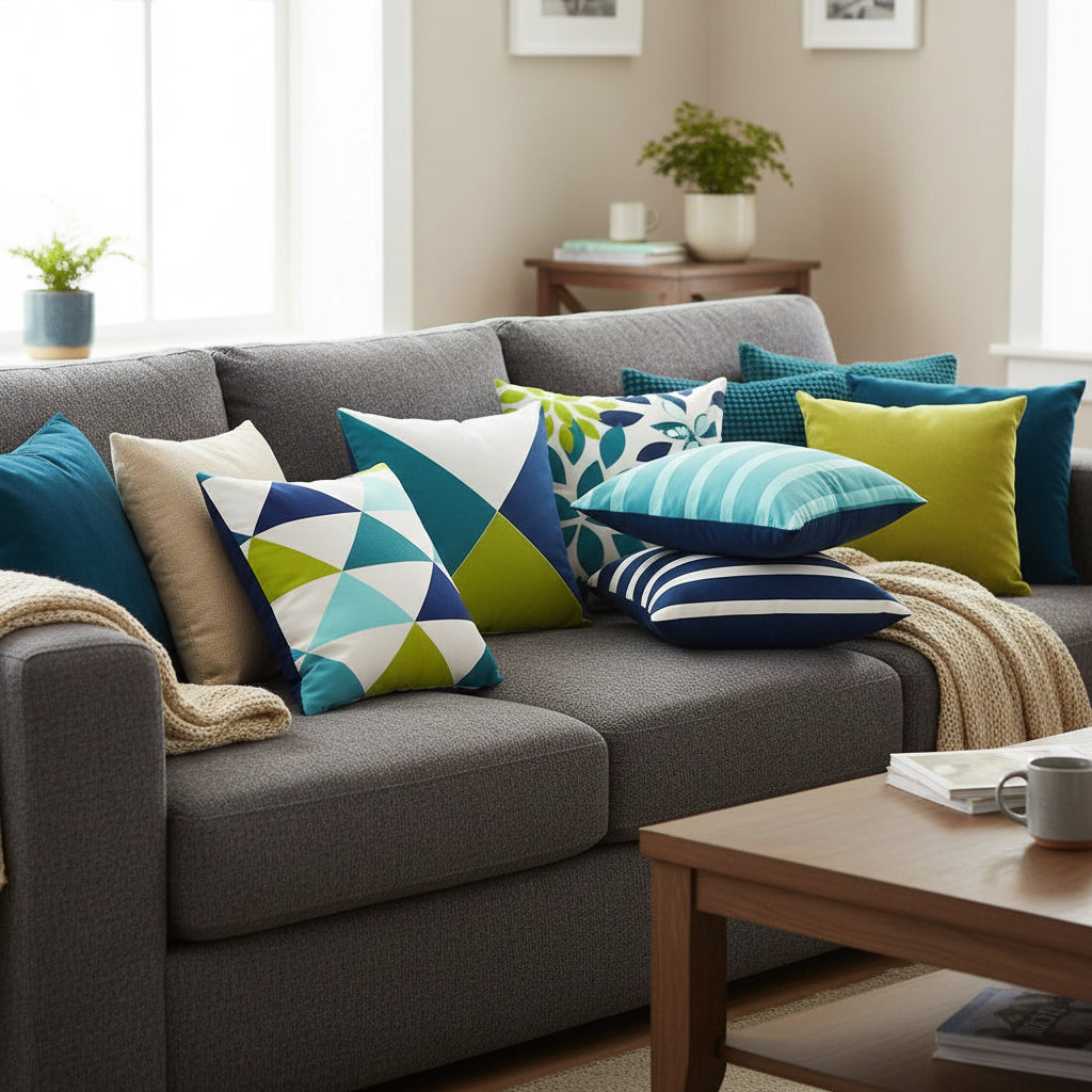 Soft velvet feel cushion covers 18x18 inches with concealed zipper in modern designer pattern, cosy flannelette throw pillow case for sofa bed and couch home decor.
