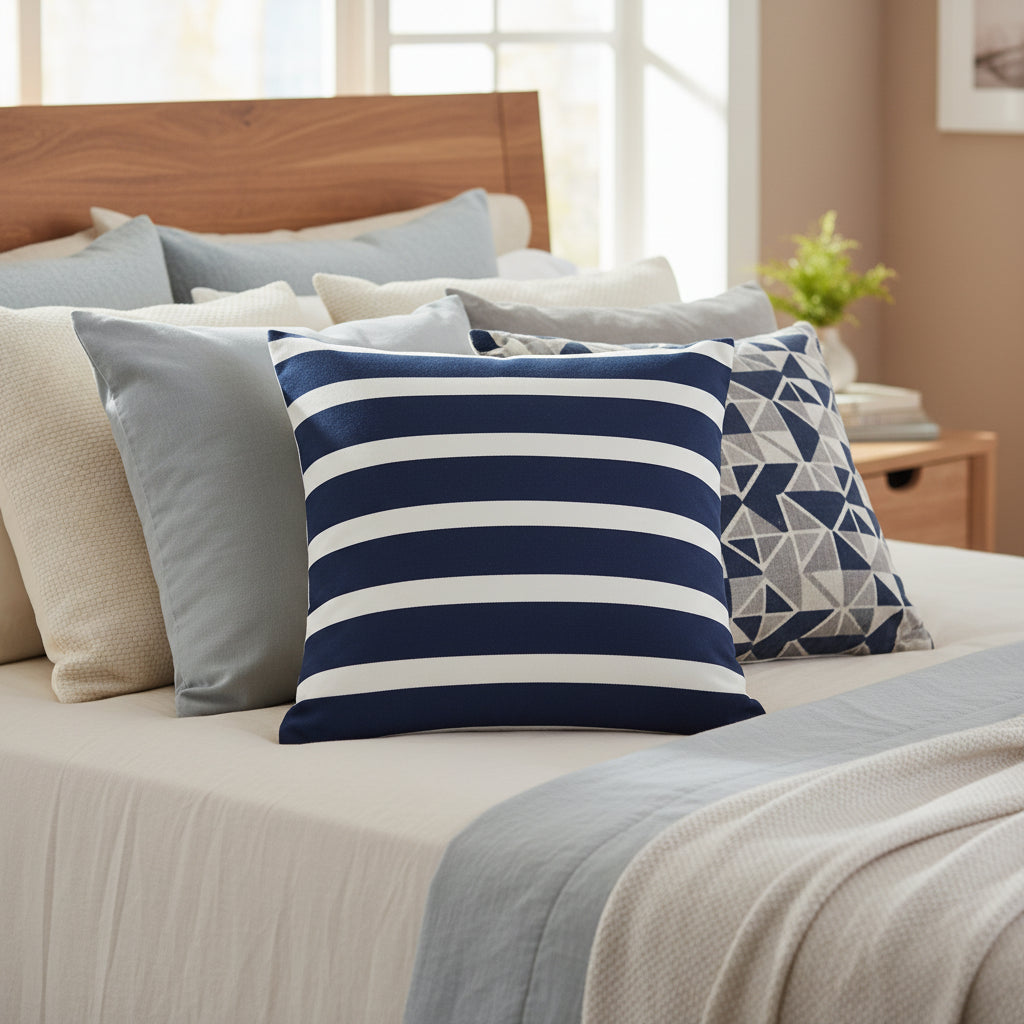 Soft velvet feel cushion covers 18x18 inches with concealed zipper in modern designer pattern, cosy flannelette throw pillow case for sofa bed and couch home decor. Style 3