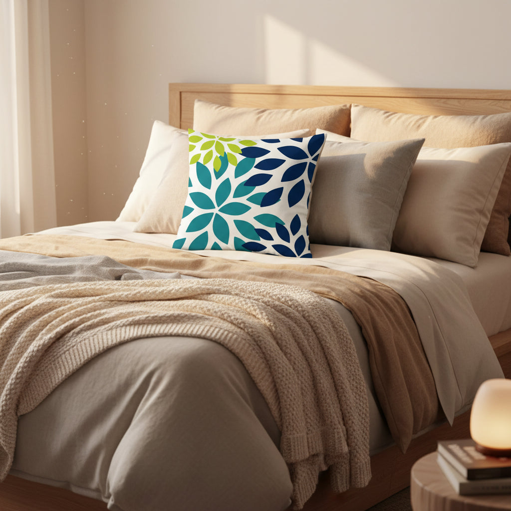 Soft velvet feel cushion covers 18x18 inches with concealed zipper in modern designer pattern, cosy flannelette throw pillow case for sofa bed and couch home decor. Style 7