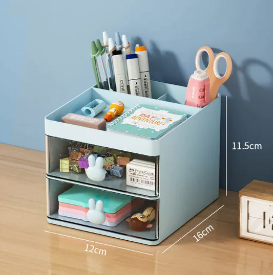 Multi Compartment Office Desk Organizer & Clutter Rack, Space Saving Storage Solution