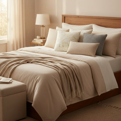 White Luxury plush velvet cushion cover with gold trim detail for sofa and living room decor