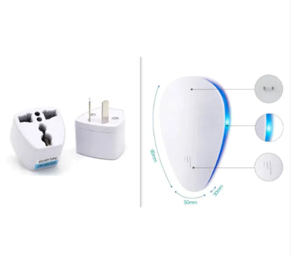 Ultrasonic LED Mosquito Repellent, Chemical Free Pest Control Device for Home & Office